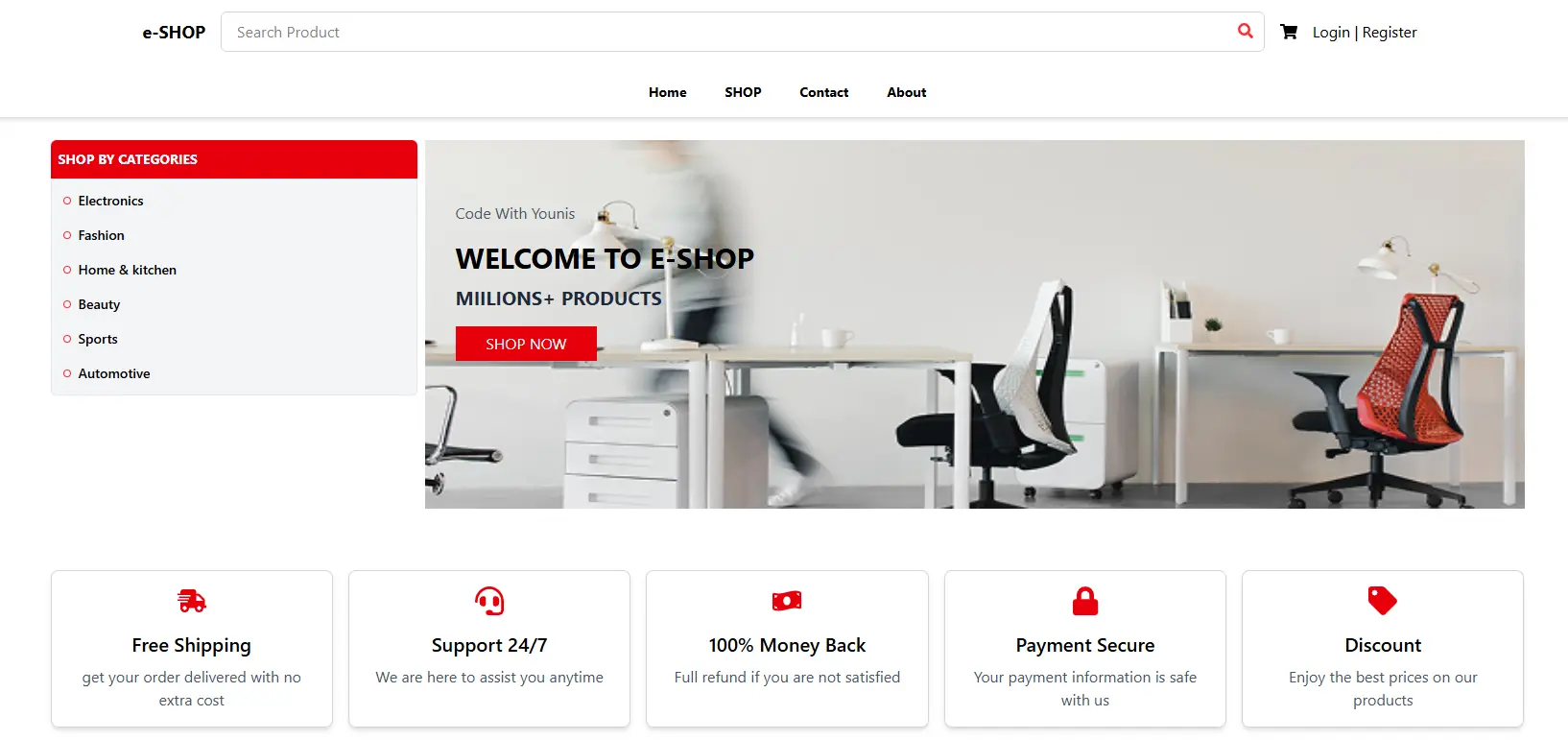 e-shop screenshot